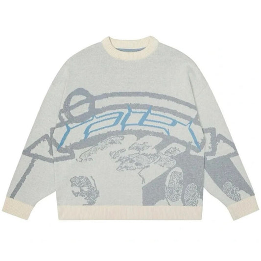 VOVE Graphic Sweater White