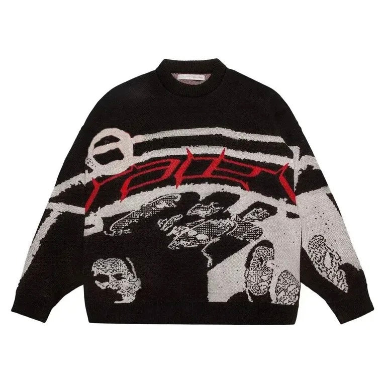 VOVE Graphic Sweater Black