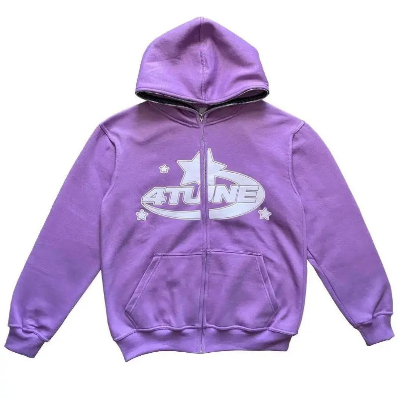 VOVE Fortune Full Zip Up Hoodie Pink