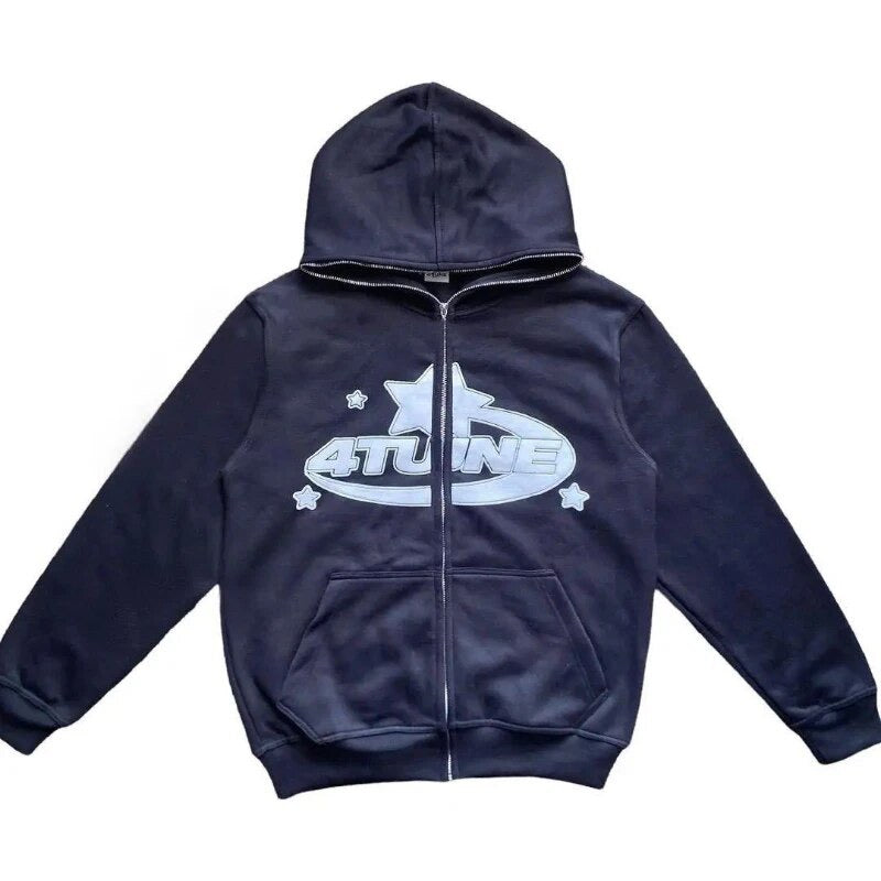 VOVE Fortune Full Zip Up Hoodie Deep Ocean Blue