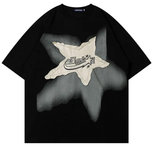 VOVE Star Print T-Shirt Black