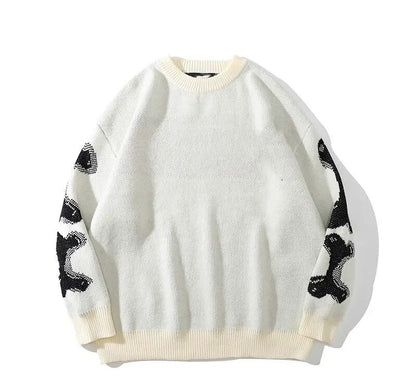 VOVE Skeleton Knitted Sweater White