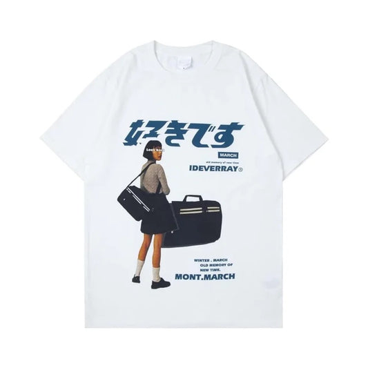 VOVE Duffel Bag Graphic T-Shirt White