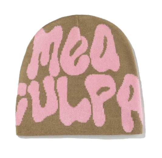 VOVE Graphic Text Beanie Sandy Pink