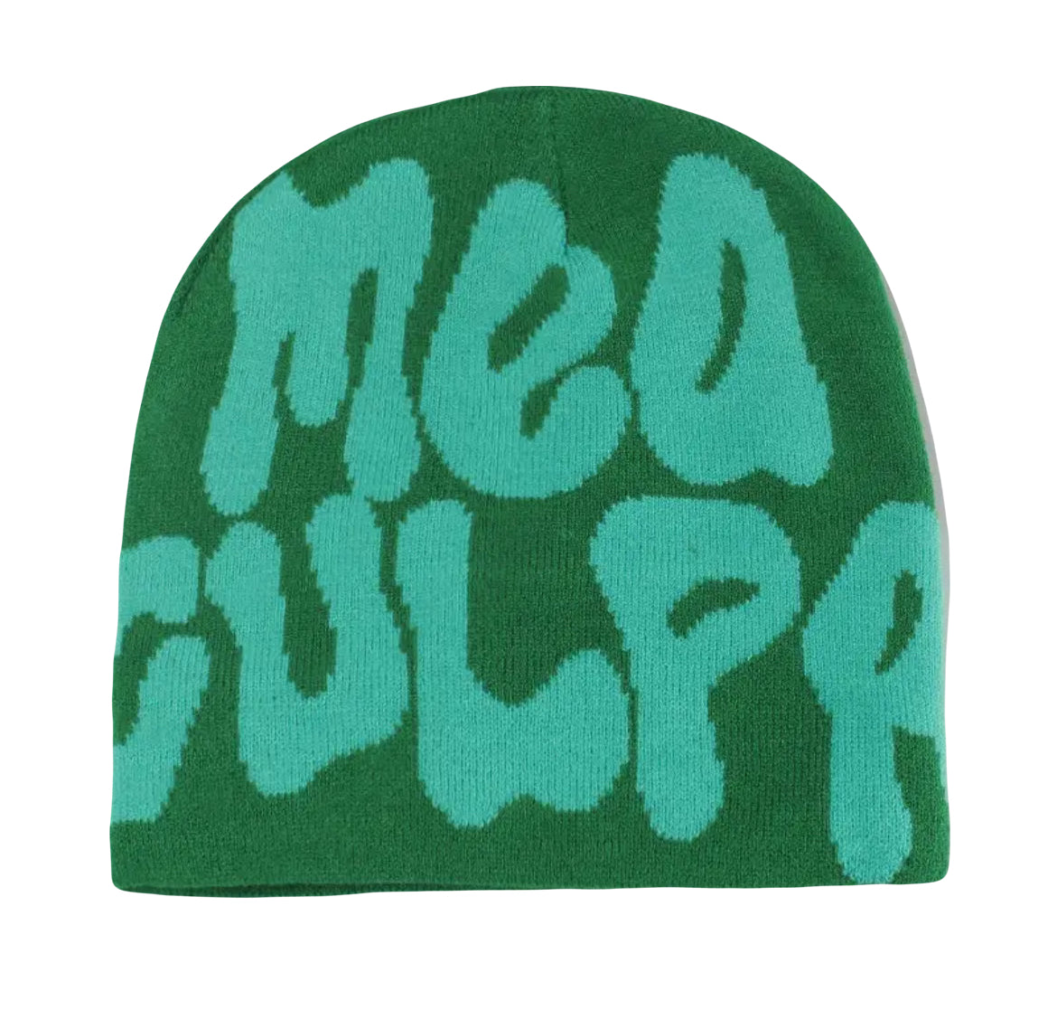 VOVE Graphic Text Beanie Mint Green