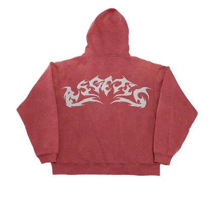 VOVE Graphic Design Hoodie Red