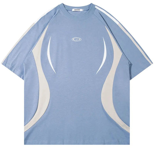 VOVE Side Stripe T-Shirt Baby Blue